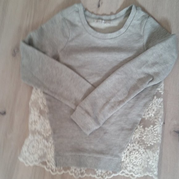 French terry shirt with side lace and back insert. - Picture 2 of 3